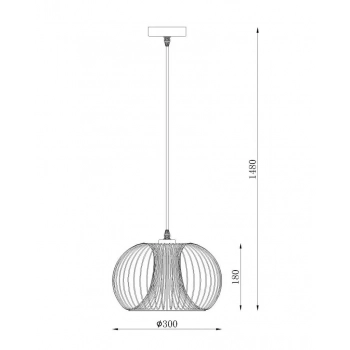 Vinti Ø300 lampa wisząca E27 02400/30/30 czarna